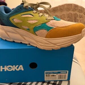 Hoka Clifton Suede Multicolor Running Shoe